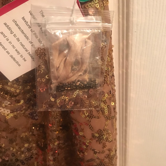 One shoulder gold sequin cocktail - Picture 3 of 4